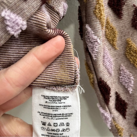 Free People Magic Carpet Diamond Terry Cloth Tee Size XS - Picture 7 of 8